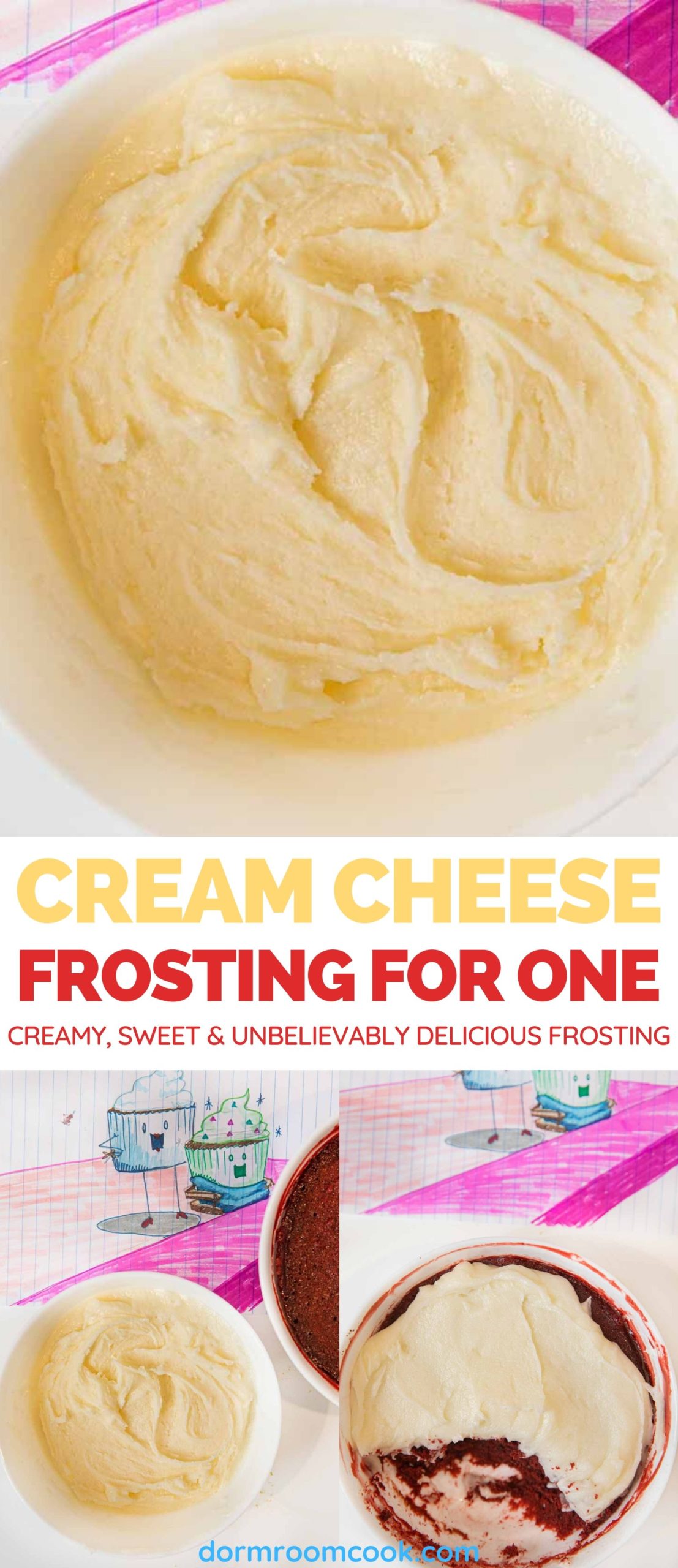Creamy frosting for one