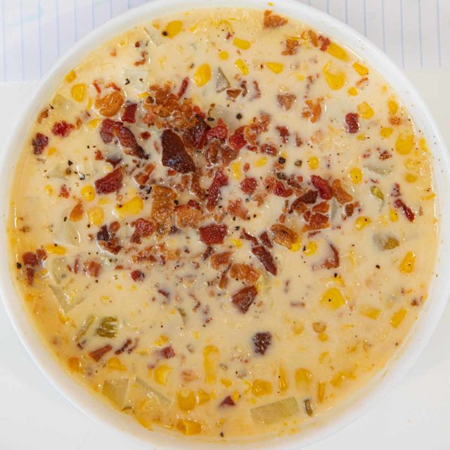 Microwave Bacon Corn Chowder