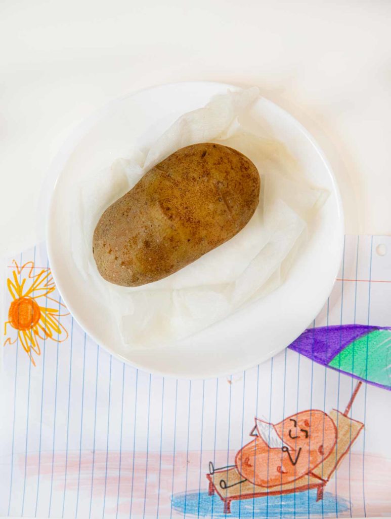 Uncooked Microwave Baked Potato
