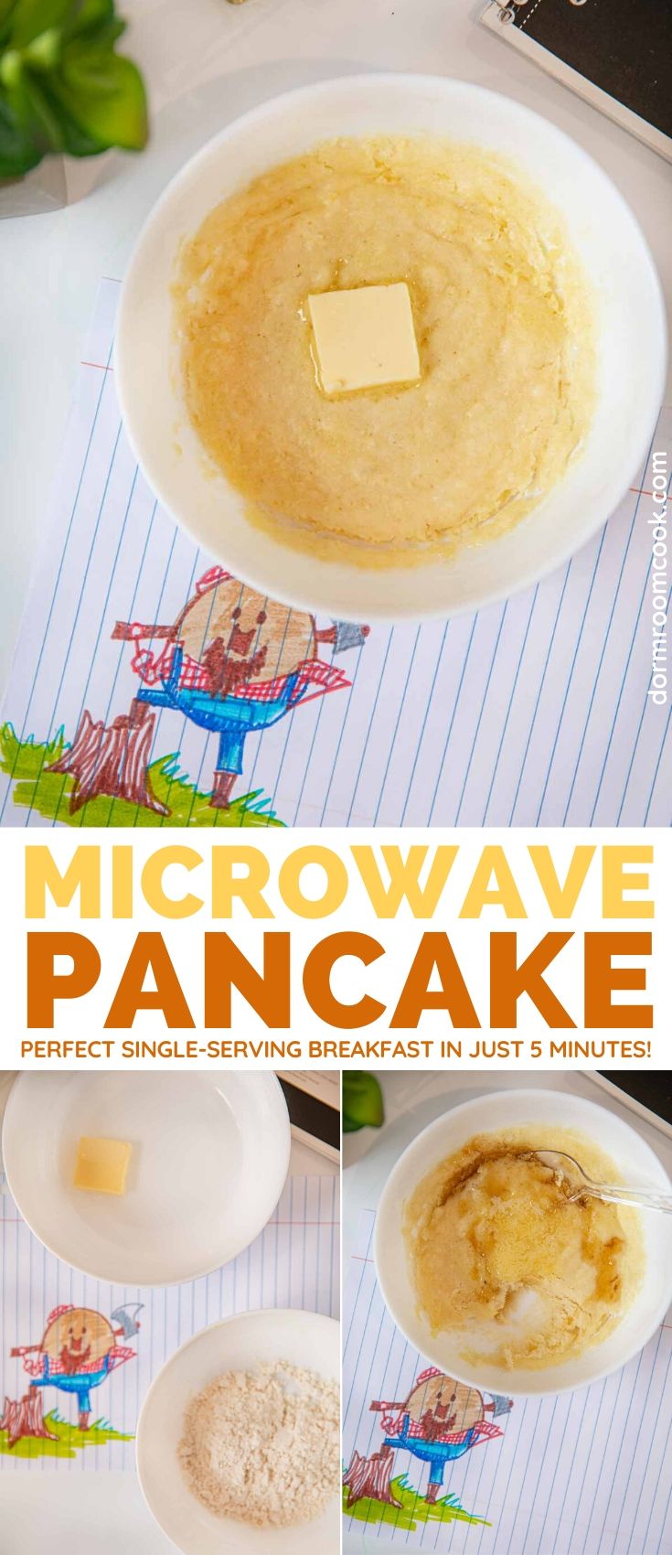 Microwave Pancake with butter