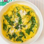 Spinach and Feta Microwave Egg Omelette