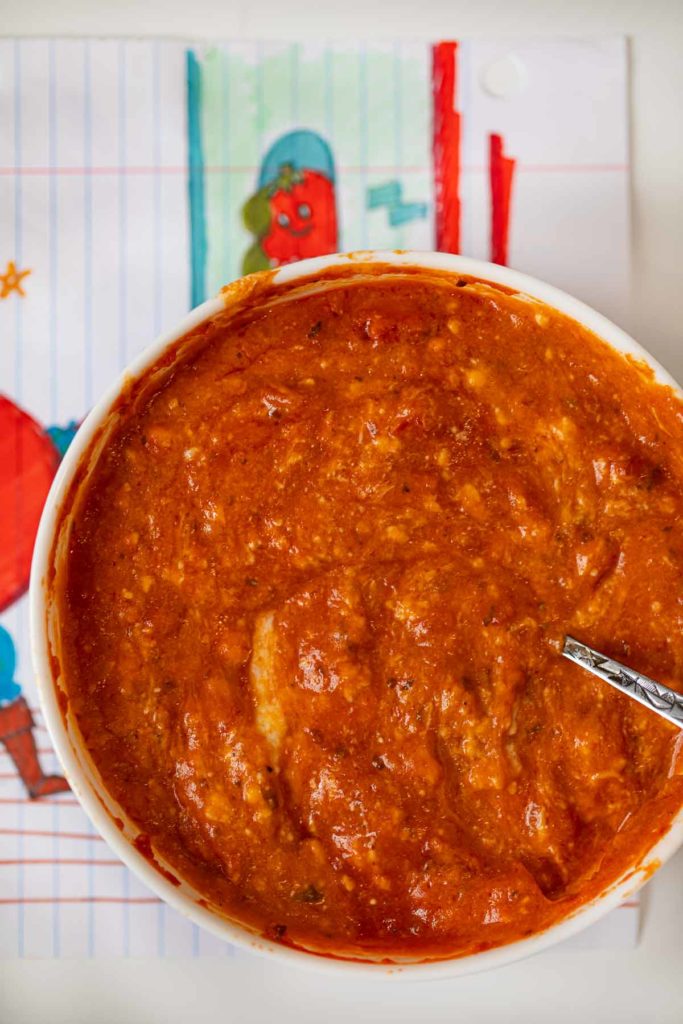 Microwave Cheesy Tomato Soup