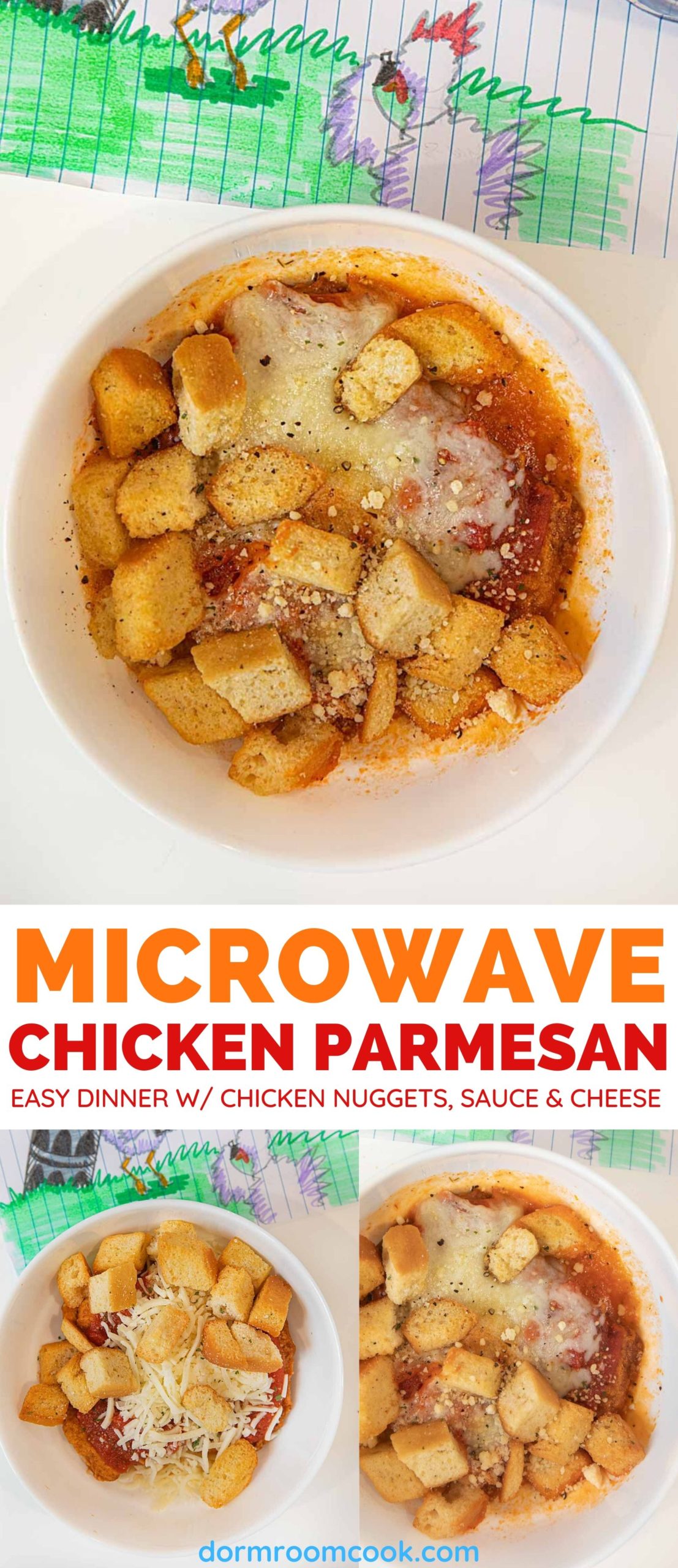 Microwave Chicken Parmesan Bowl