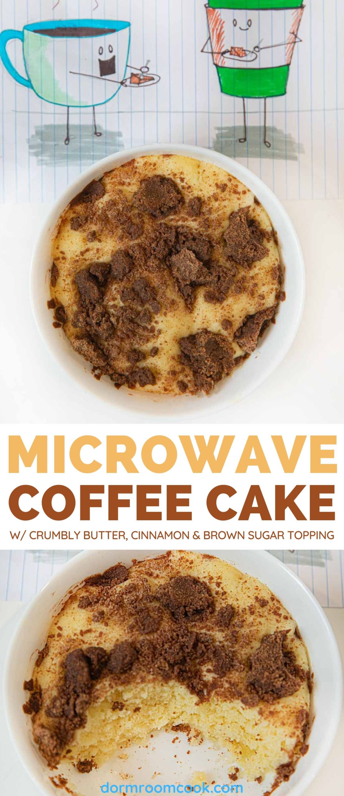 Microwave Coffee Cake collage