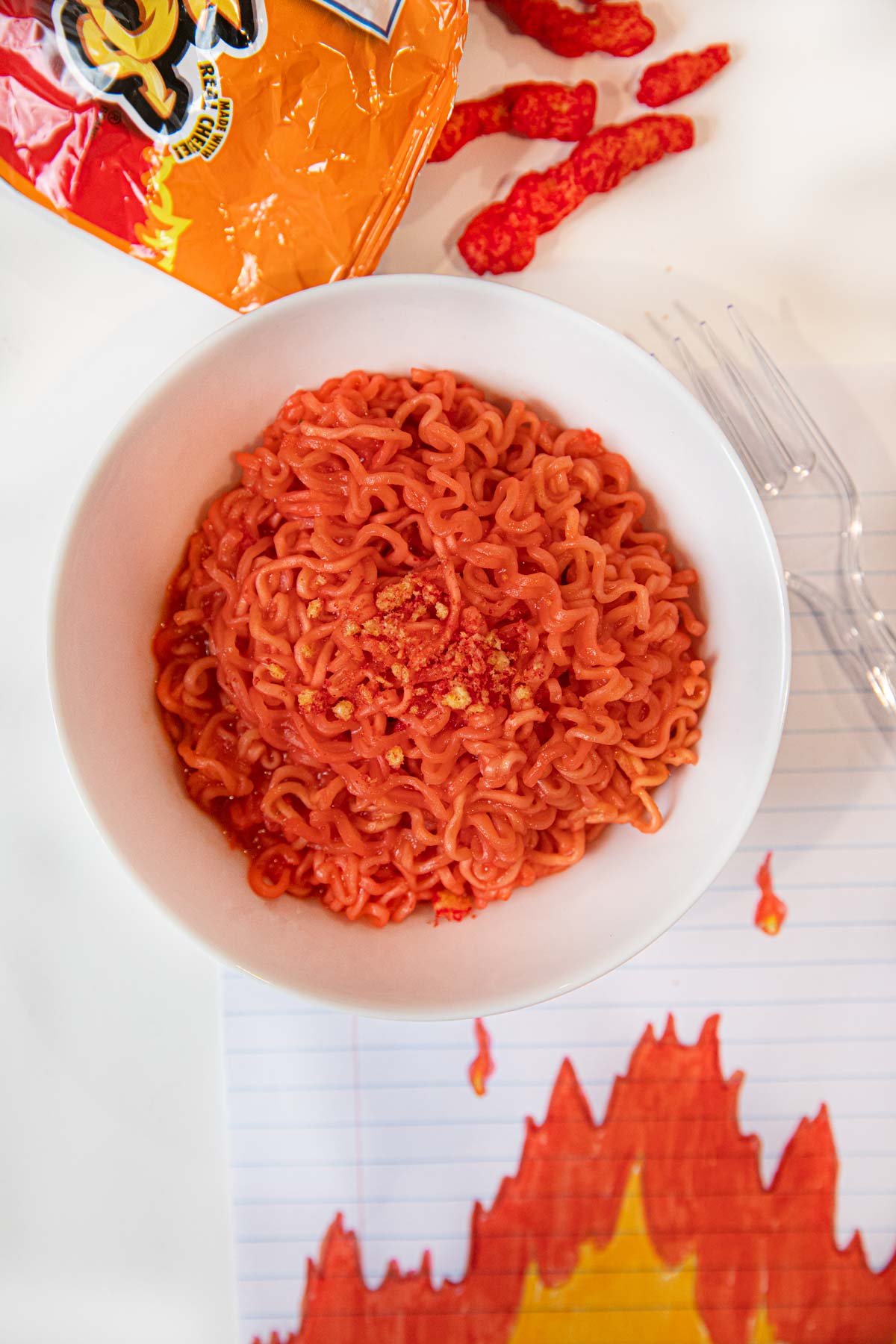 Microwave Flamin Hot Cheetos Ramen Dorm Room Cook