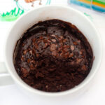 Microwave Chocolate Muffin in bowl with scoop removed
