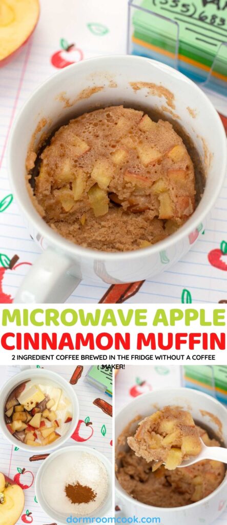 Microwave Cinnamon Apple Muffin collage