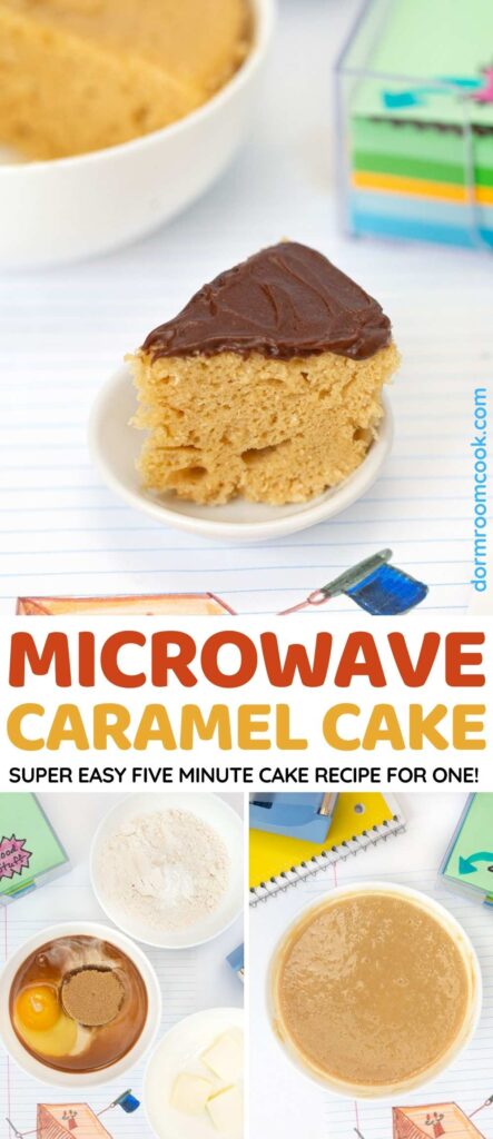 Microwave Caramel Cake Collage